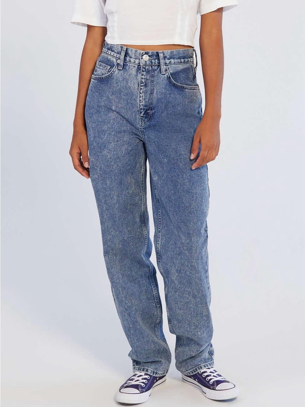 BDG Medium Wash High-Rise Baggy Jeans